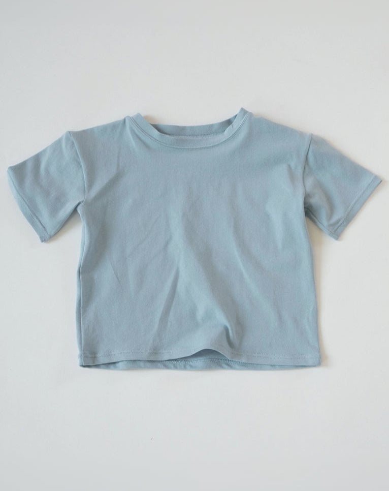 Light blue t-shirt on a white background