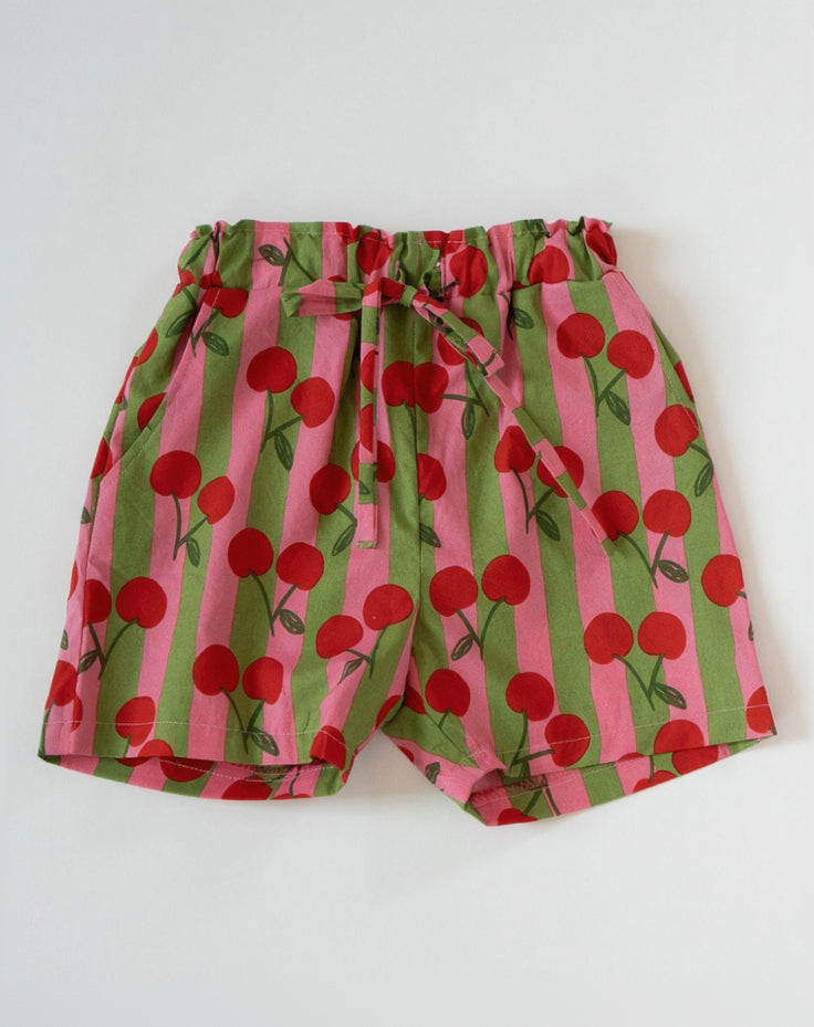 Cherry Stripe Shorts
