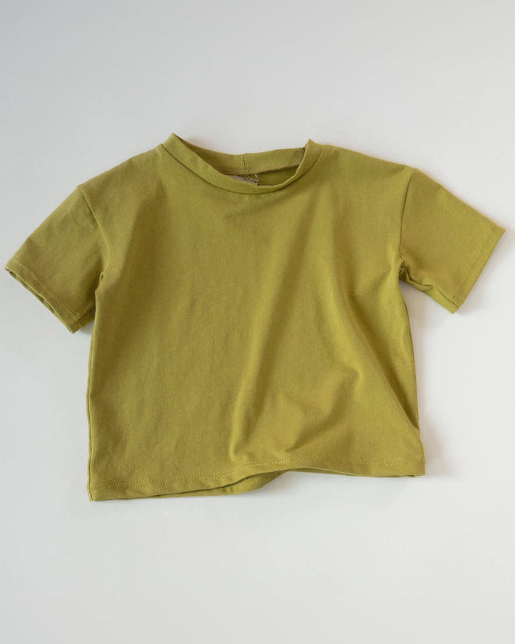 Green t-shirt on a white background