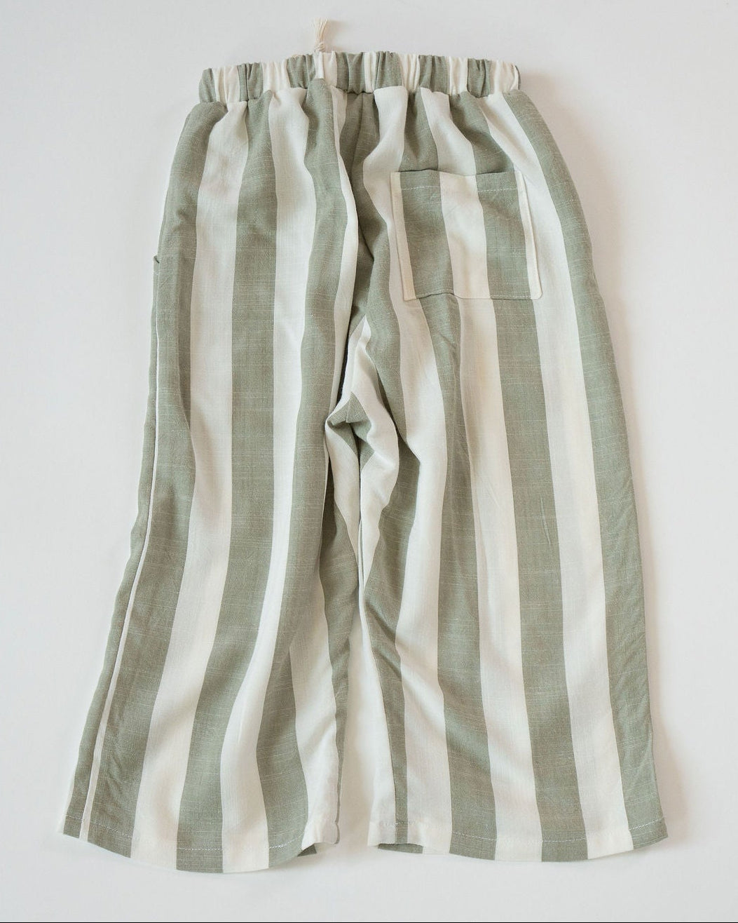 Striped pants on a white background